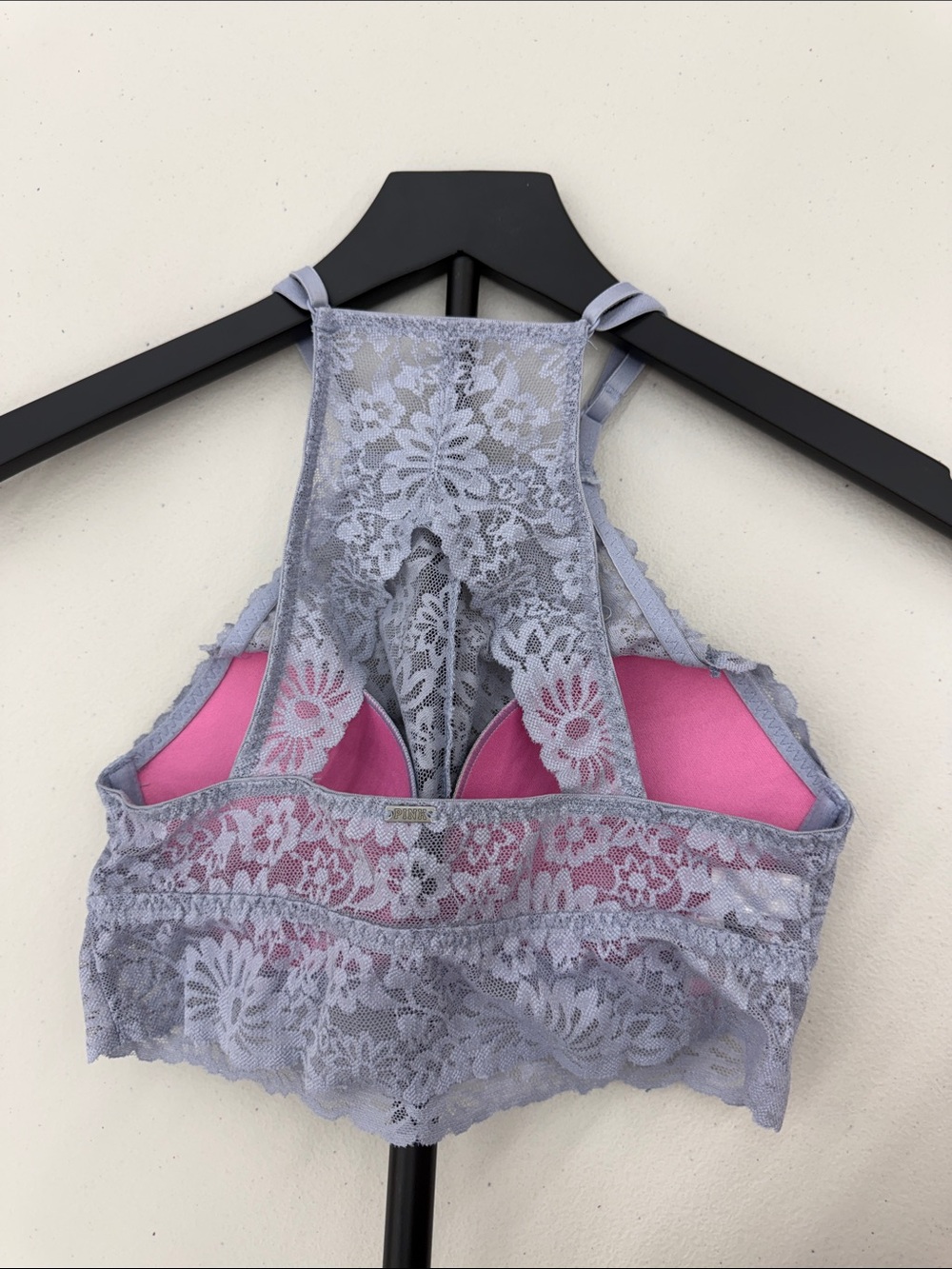 Victoria’s Secret PINK.. Lace High Neck Bralette in Dusty Lavender - Picture 5 of 5